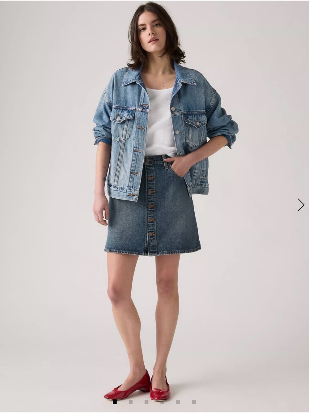 Levi’s Retro Button Front Skirt